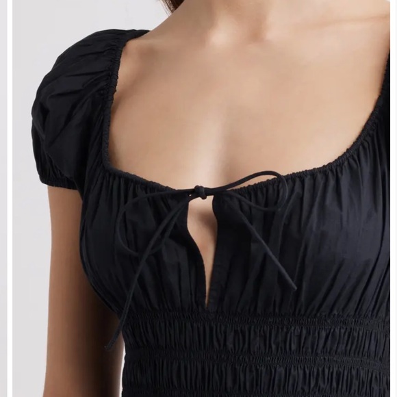 Doen Quinn Organic Cotton Poplin Maxi Dress black, SIZE LARGE - Picture 4 of 11